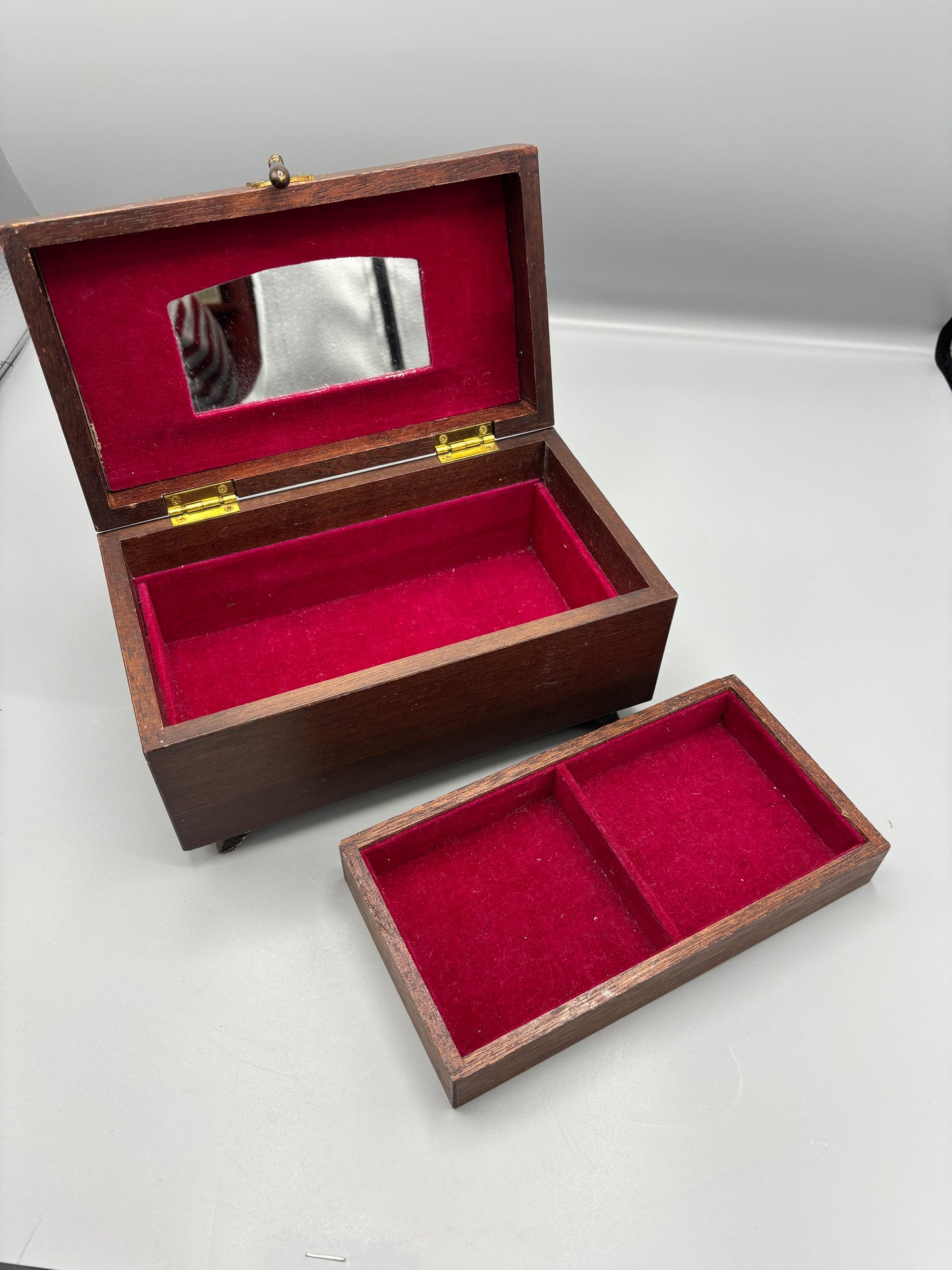 Vintage wooden jewelry box