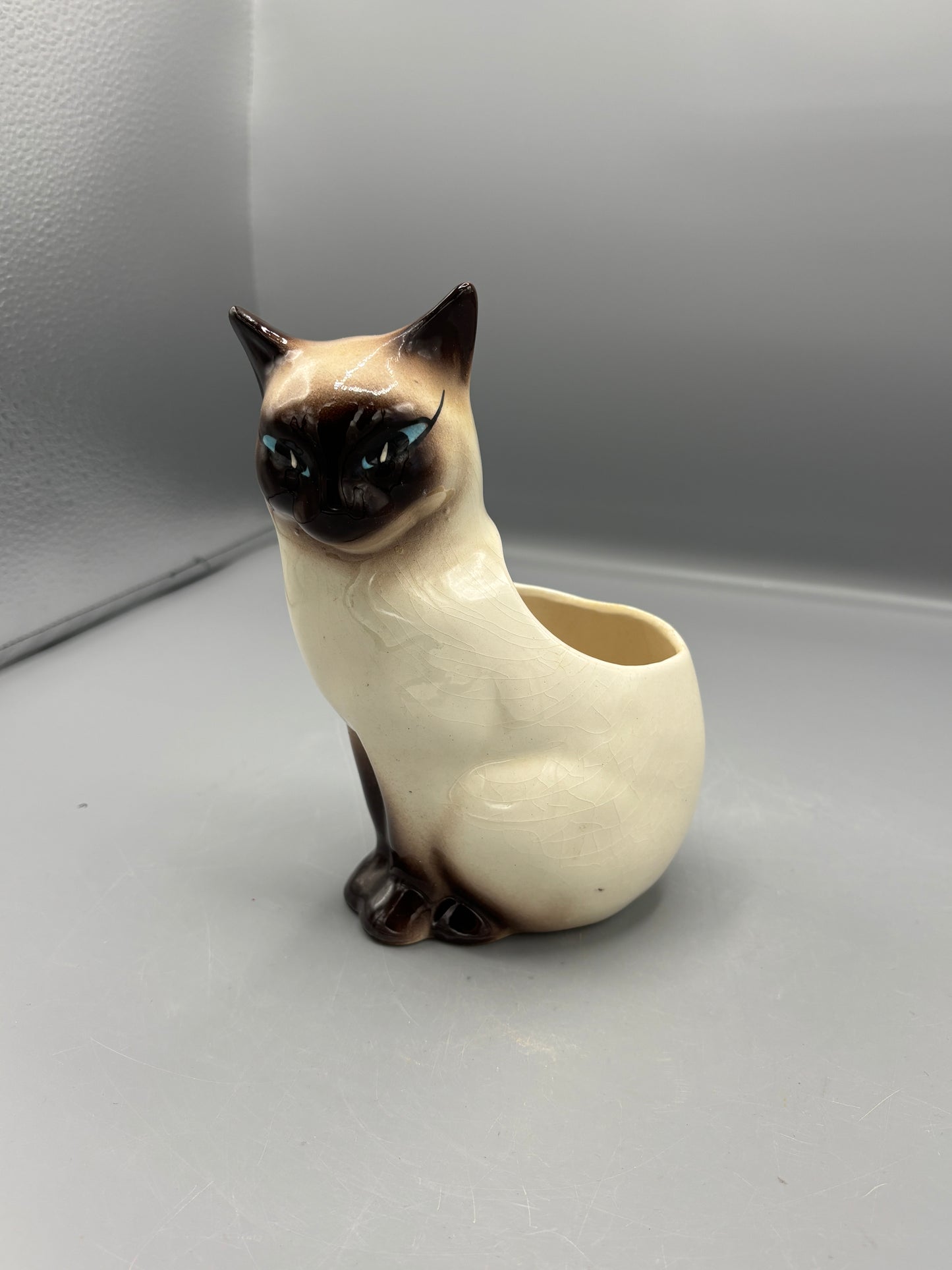 Vintage Ceramic Siamese cat planter