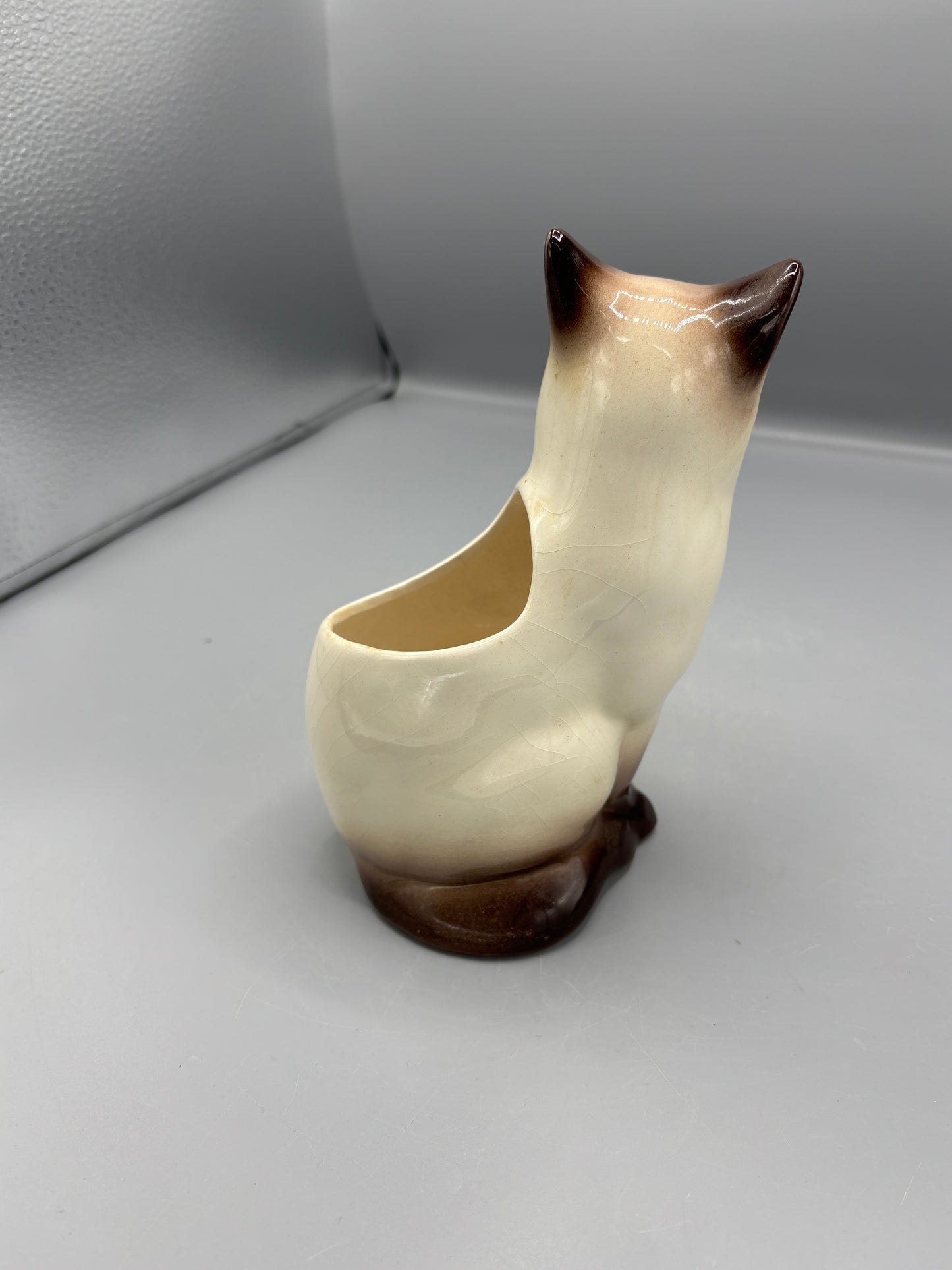 Vintage Ceramic Siamese cat planter
