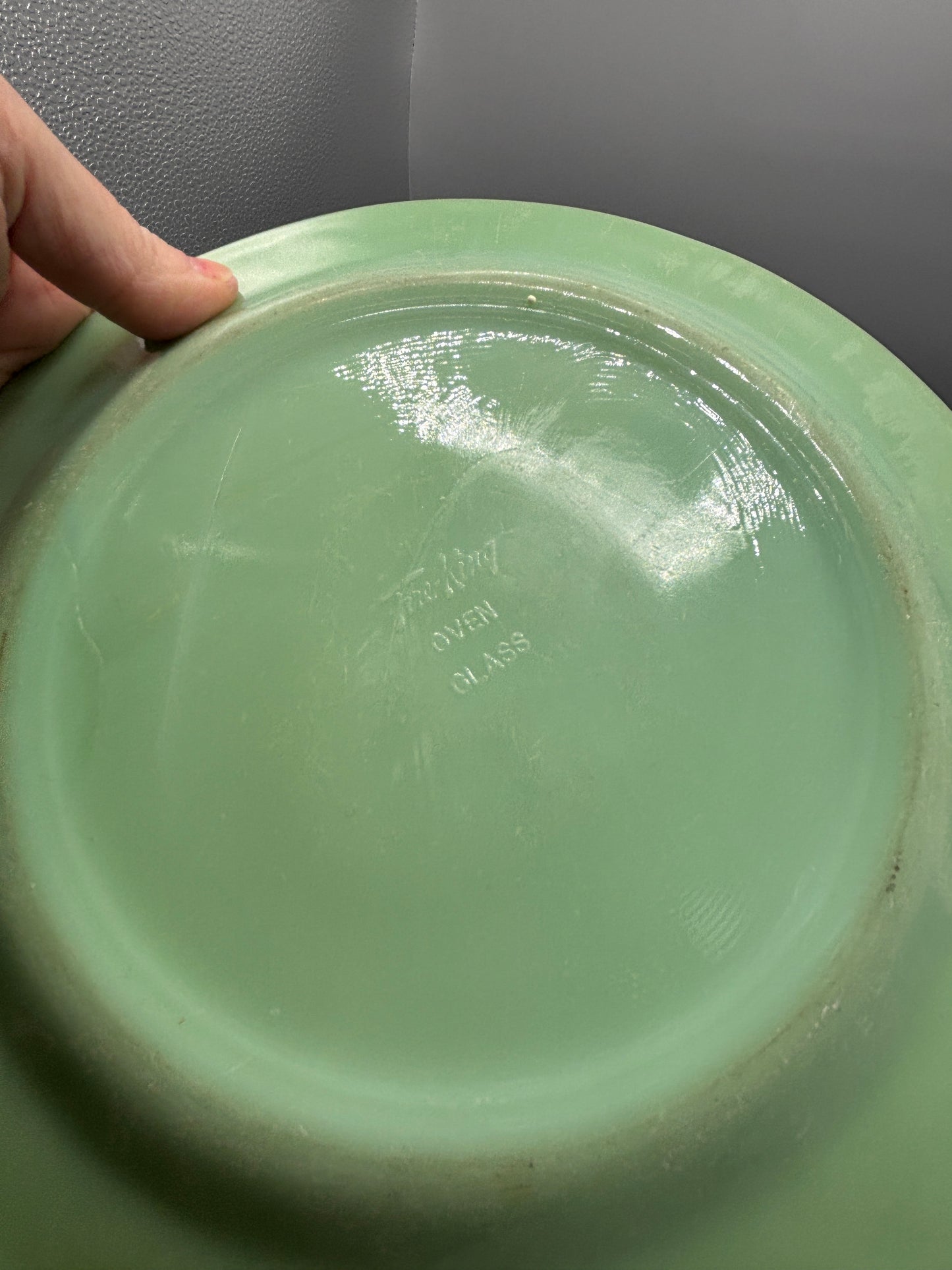 2 piece Fire King Jadeite bowl and plate set