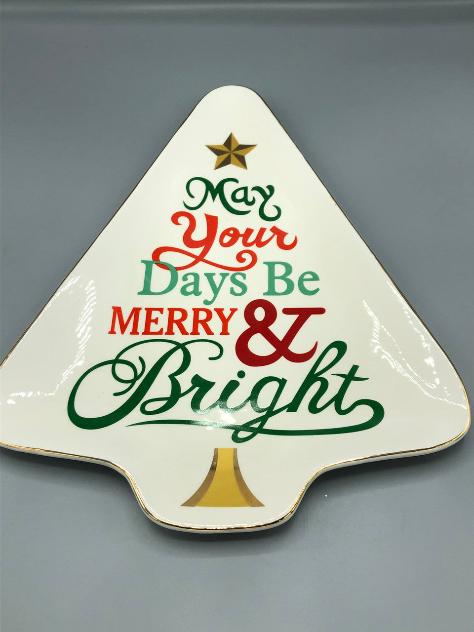May your days be Merry & Bright platter