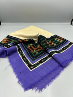 Purple and Cream Aztec style scarf