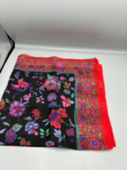 Red, Purple, Black floral scarf