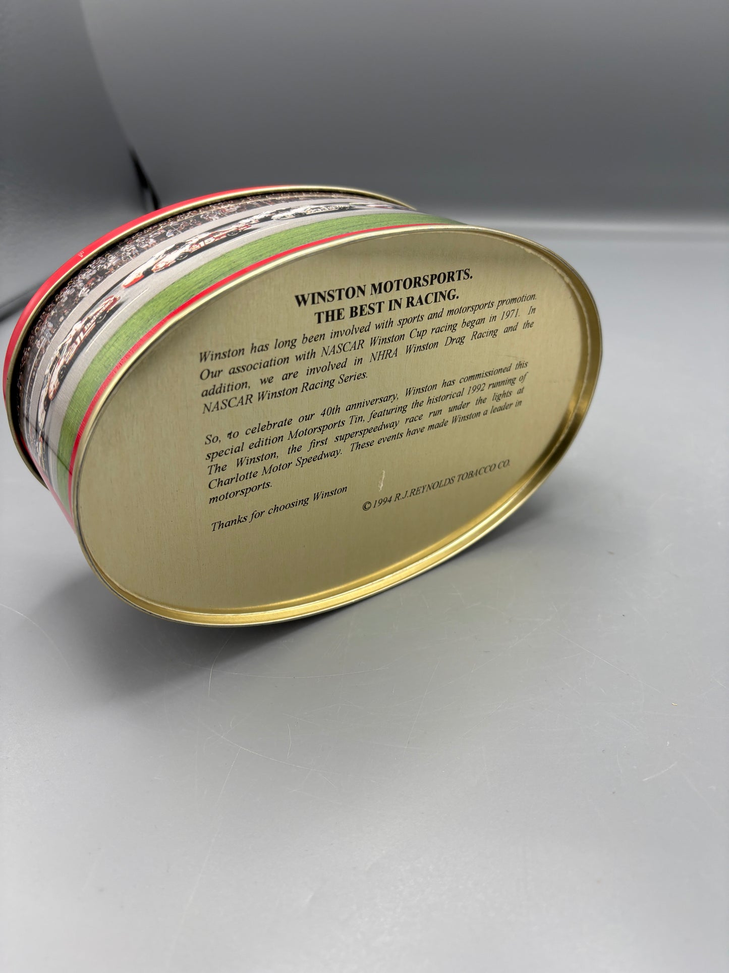 1986 Winston Cup Nascar tin