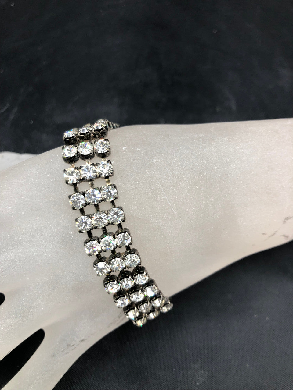 Rhinestone Bracelet with Metal clasp