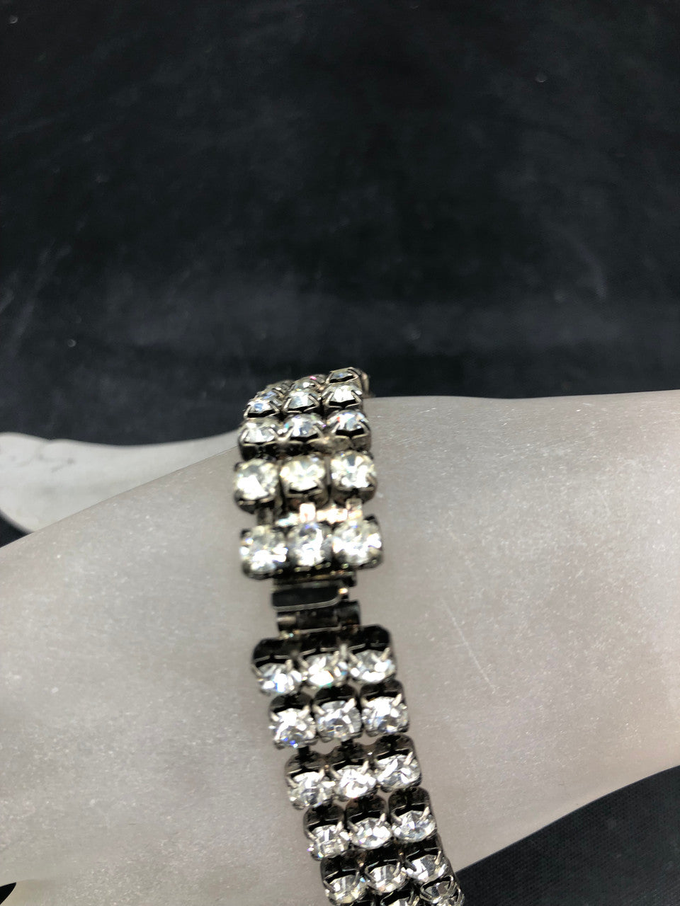 Rhinestone Bracelet with Metal clasp