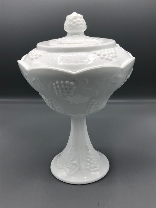 Milk Glass Pedestal Candy dish