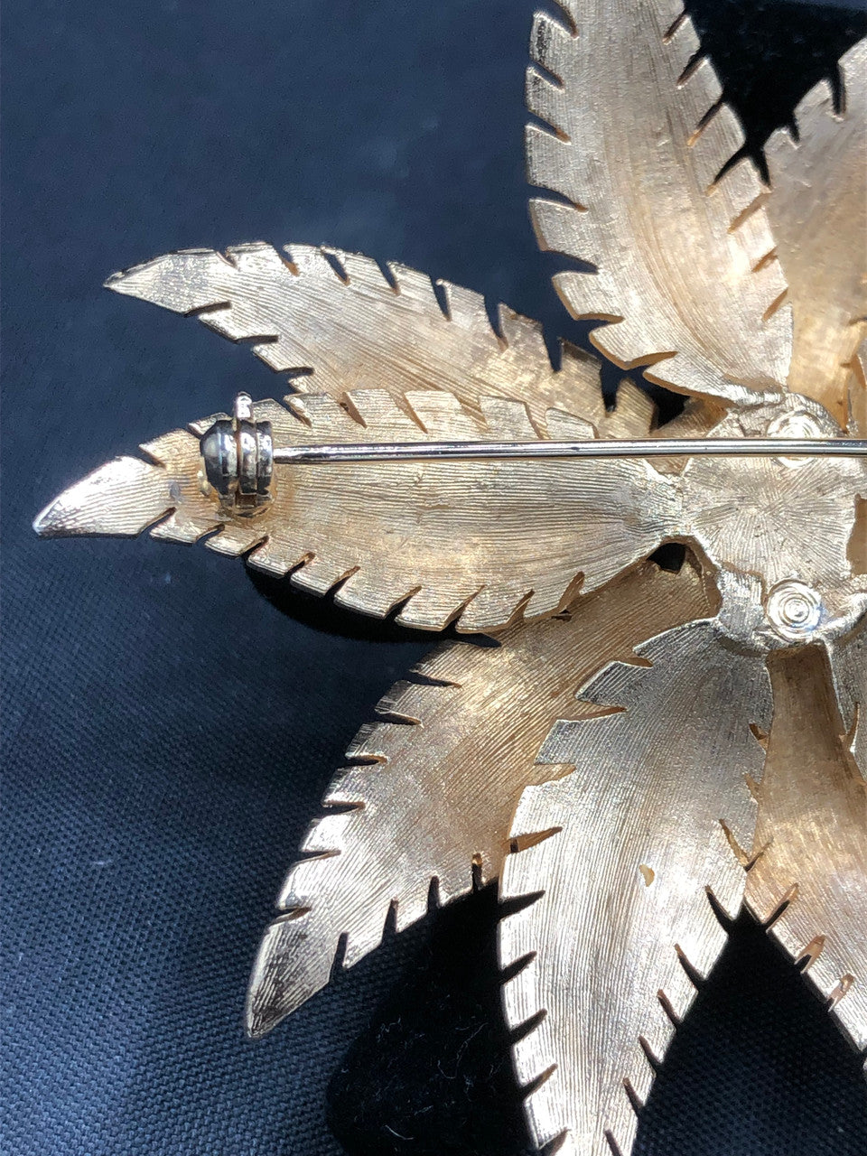 Vintage Lisa silver & gold Nouveau brooch