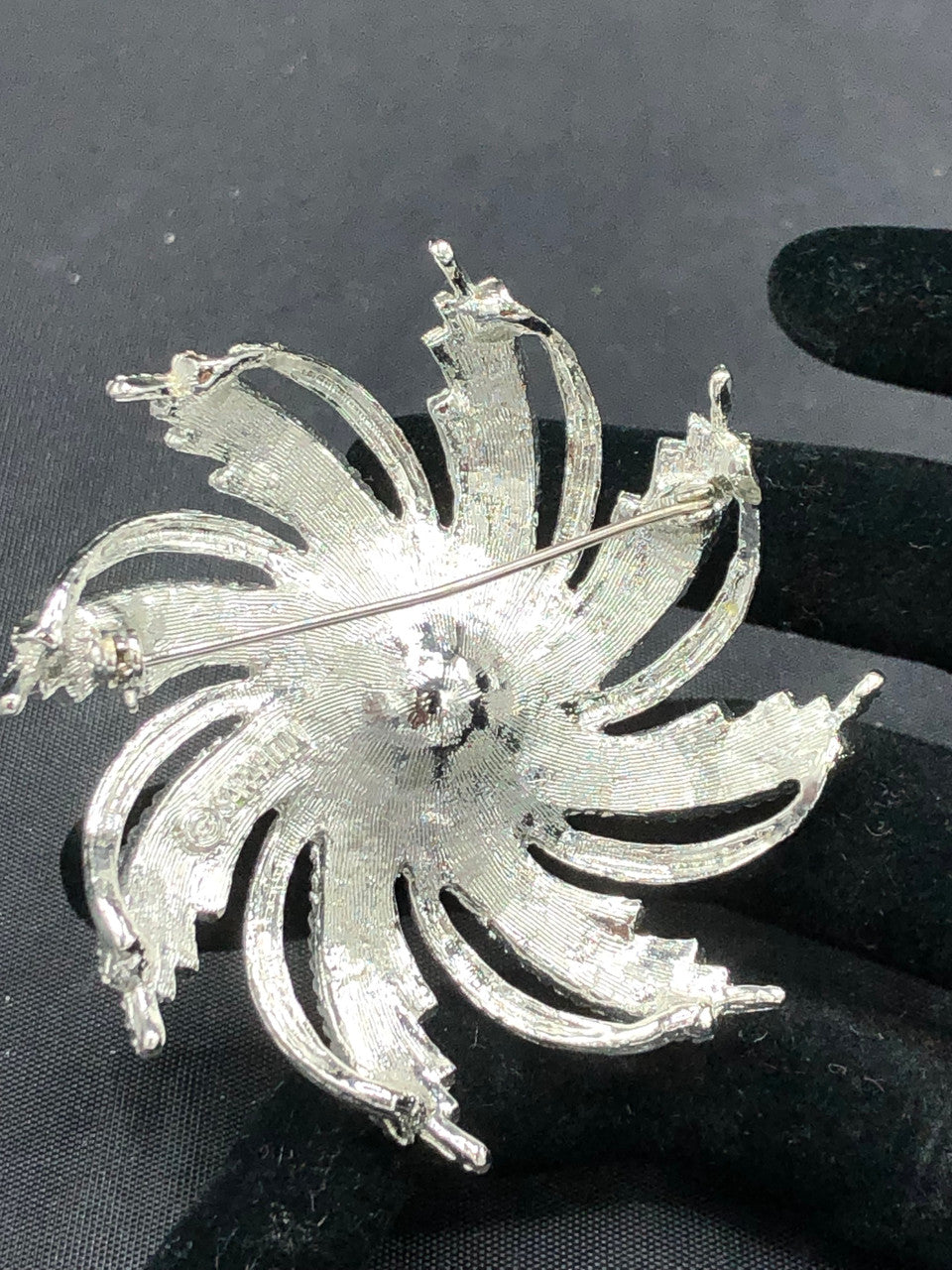 Sarah Coventry  Silvery Sunburst Silver tone Pin