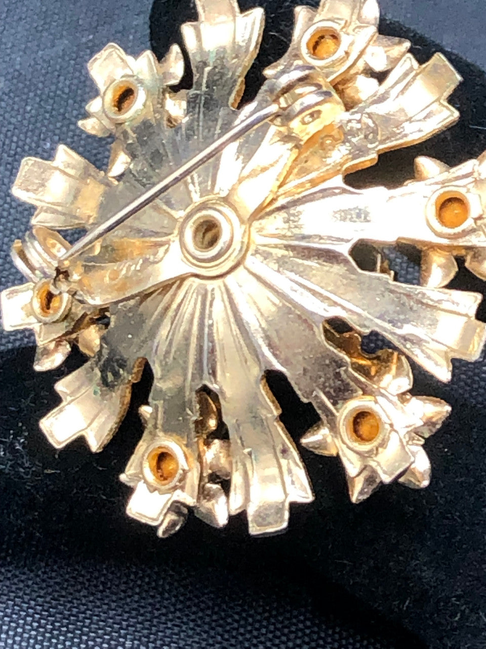 Vintage Coro Brooch Starburst Flower Pin