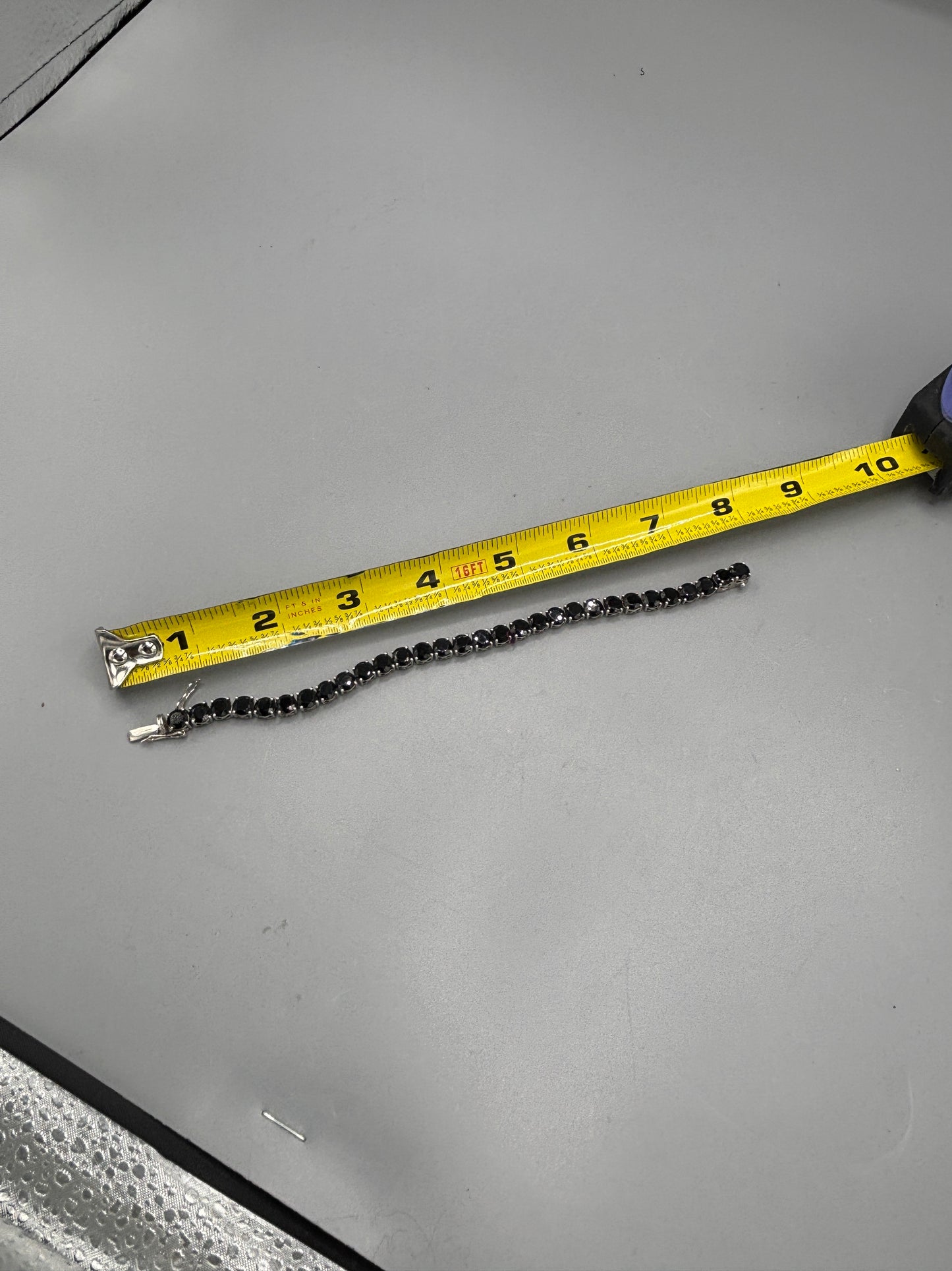 Sterling black Spinel tennis bracelet