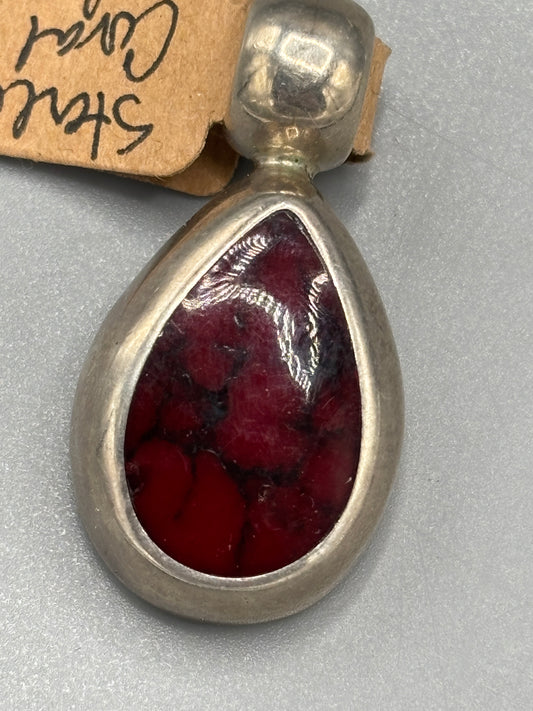 Sterling Coral Pendant