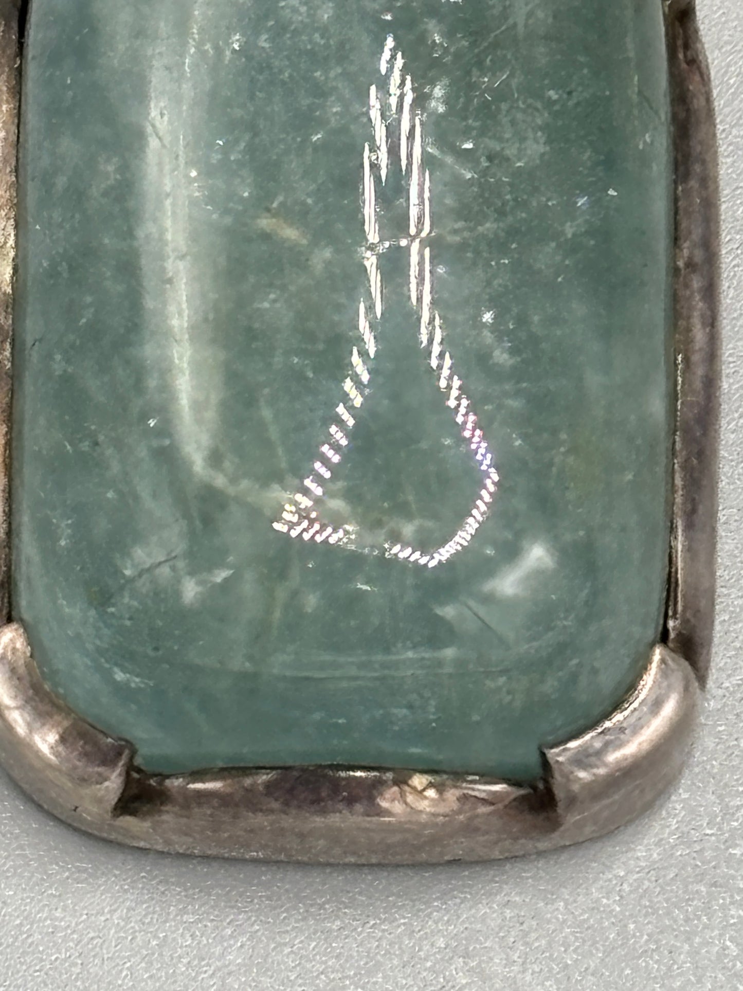 Sterling polished Aquamarine pendant