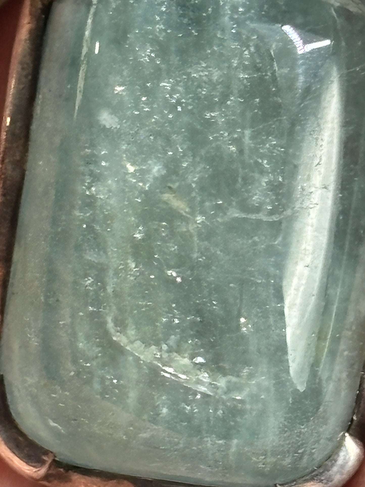 Sterling polished Aquamarine pendant