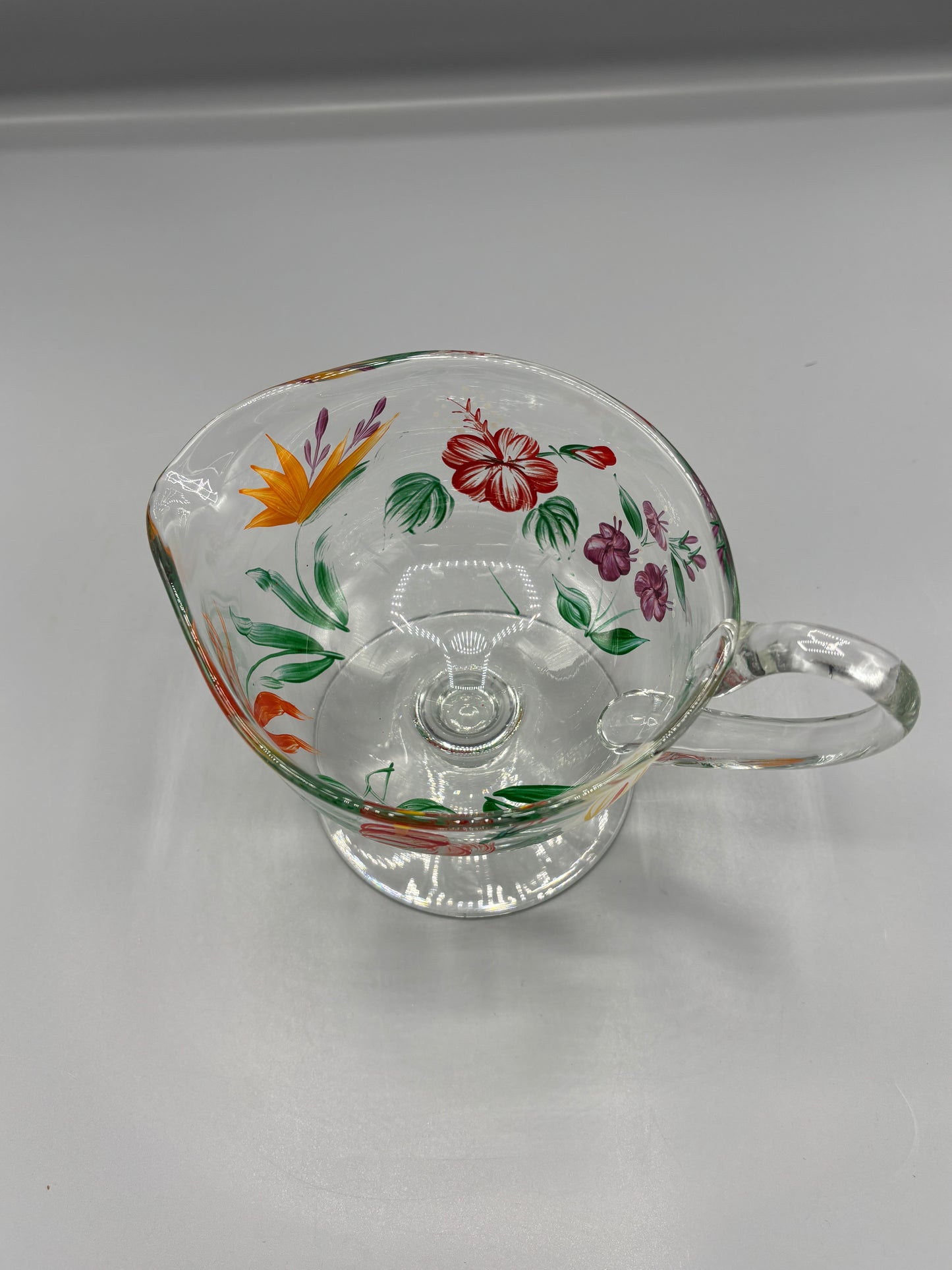 Royal Danube hand painted glass pitcher