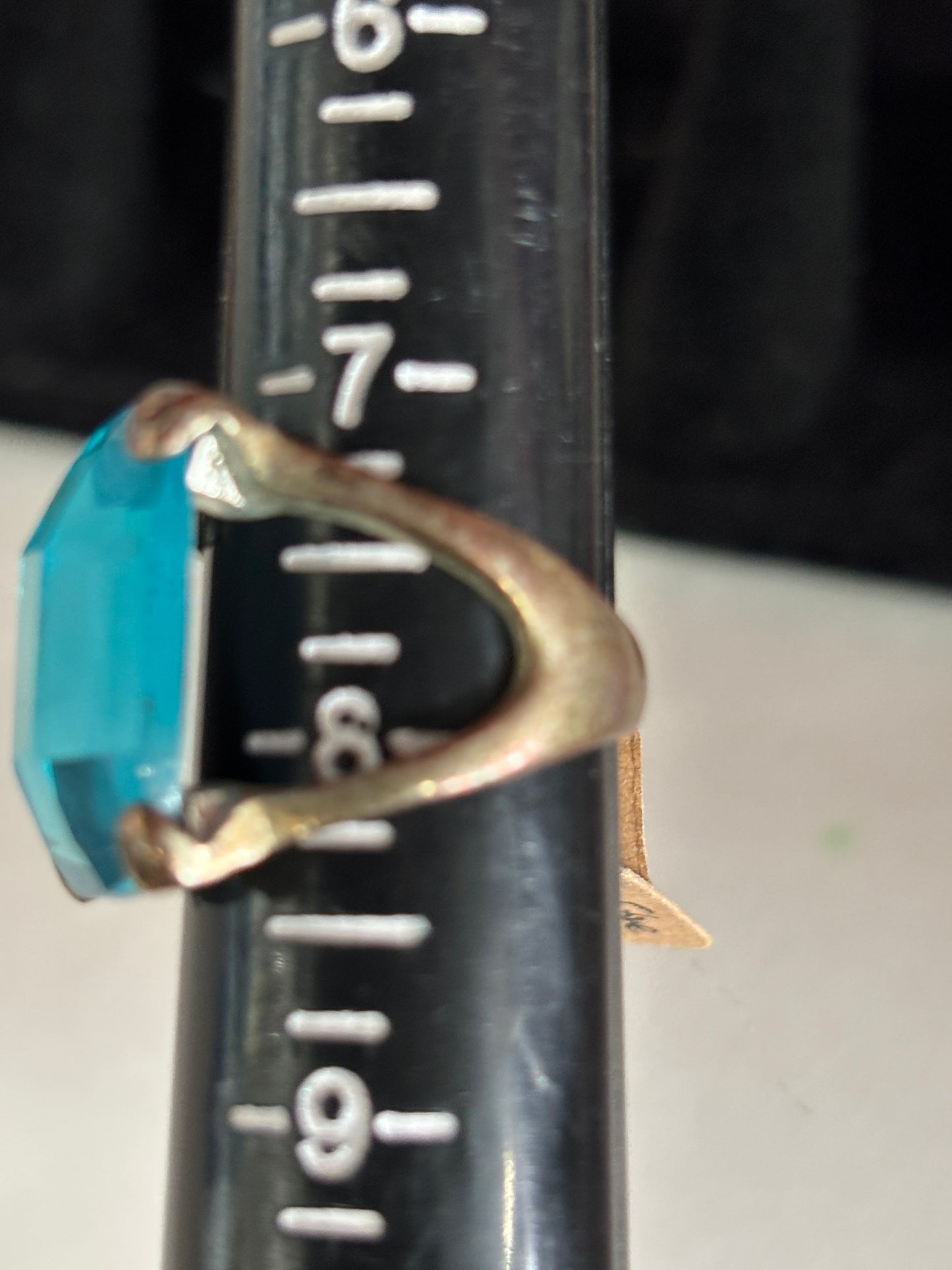 Blue stone costume ring