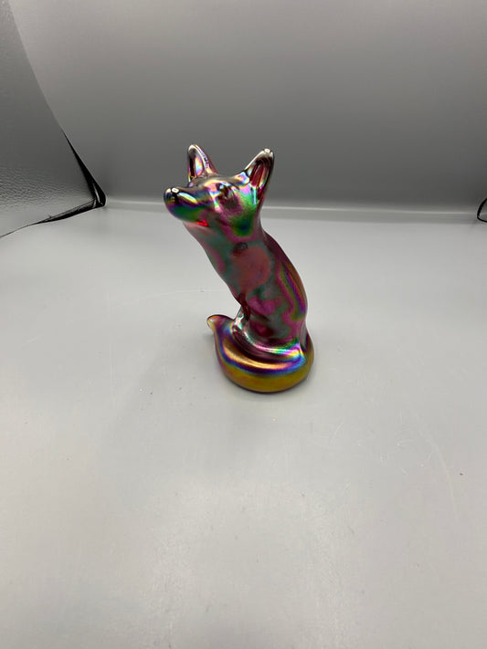 Vintage Fenton Iridescent Fox