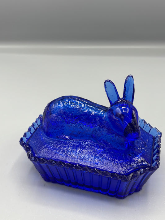 Vintage Westmoreland Cobalt blue rabbit
