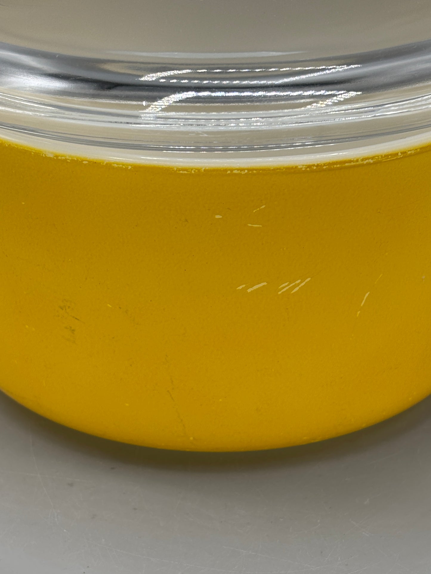 Vintage Pyrex primary yellow bowl