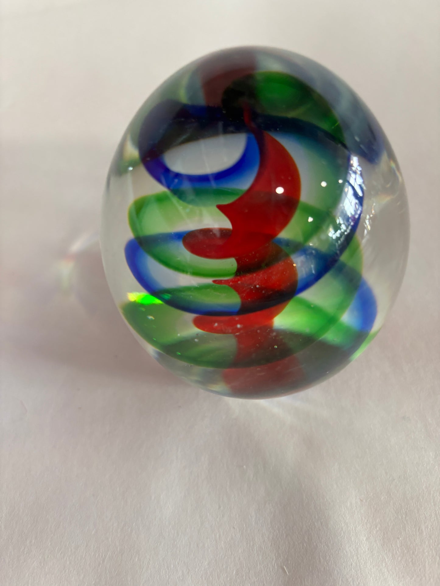 Glass Egg paperweight