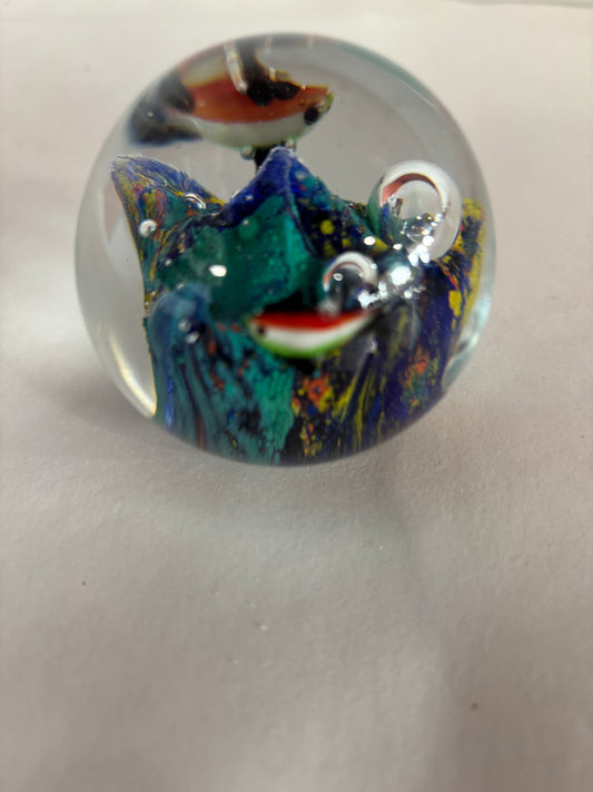 Italian Flag Fish Paperweight