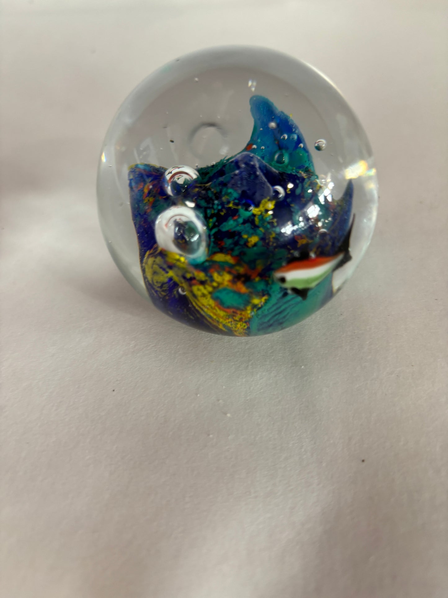 Italian Flag Fish Paperweight