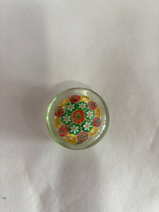 1930s Millefiori art glass paperweight