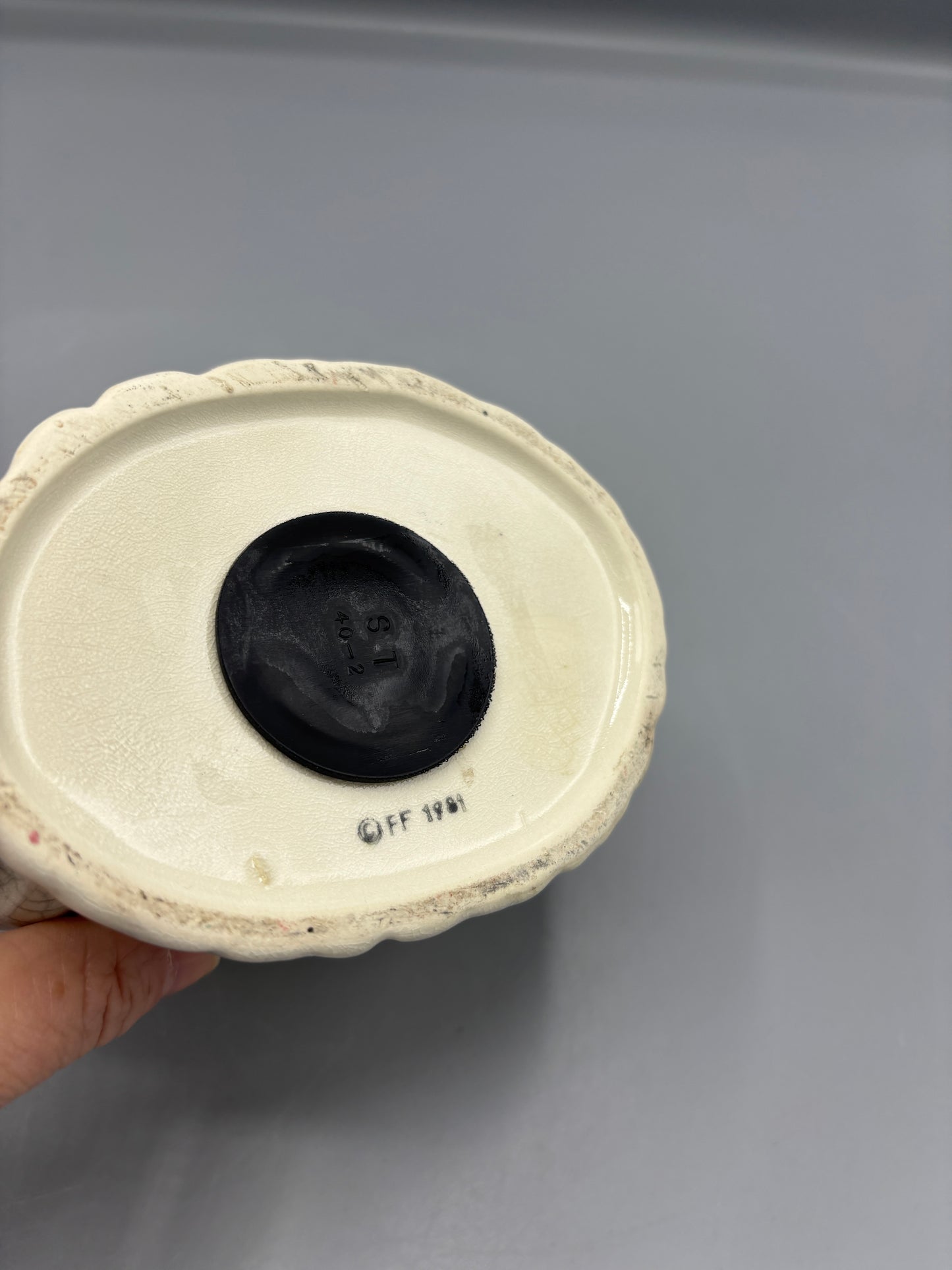 Vintage Fitz & Floyd Ceramic Spaniel Dog Bank w/ Crackle Glaze