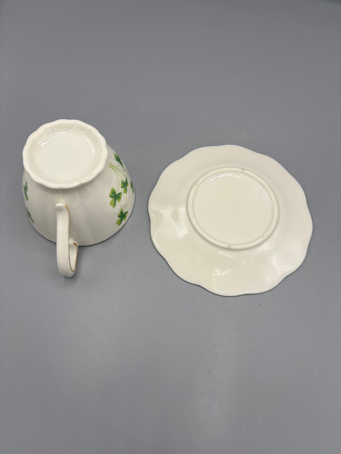 Shamrock Themed Cup & Saucer Set