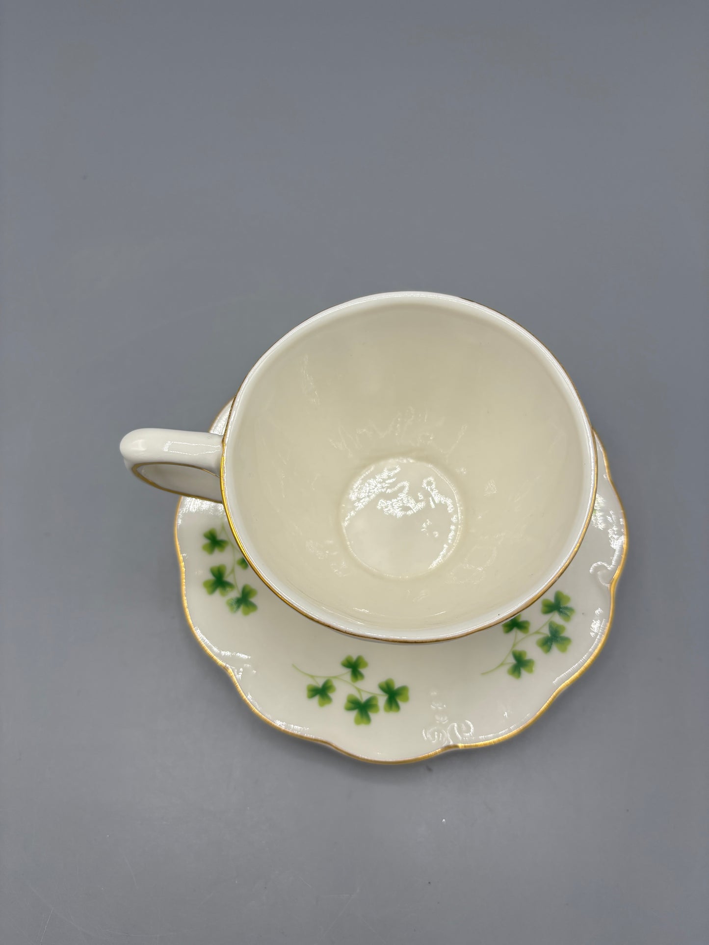 Shamrock Themed Cup & Saucer Set