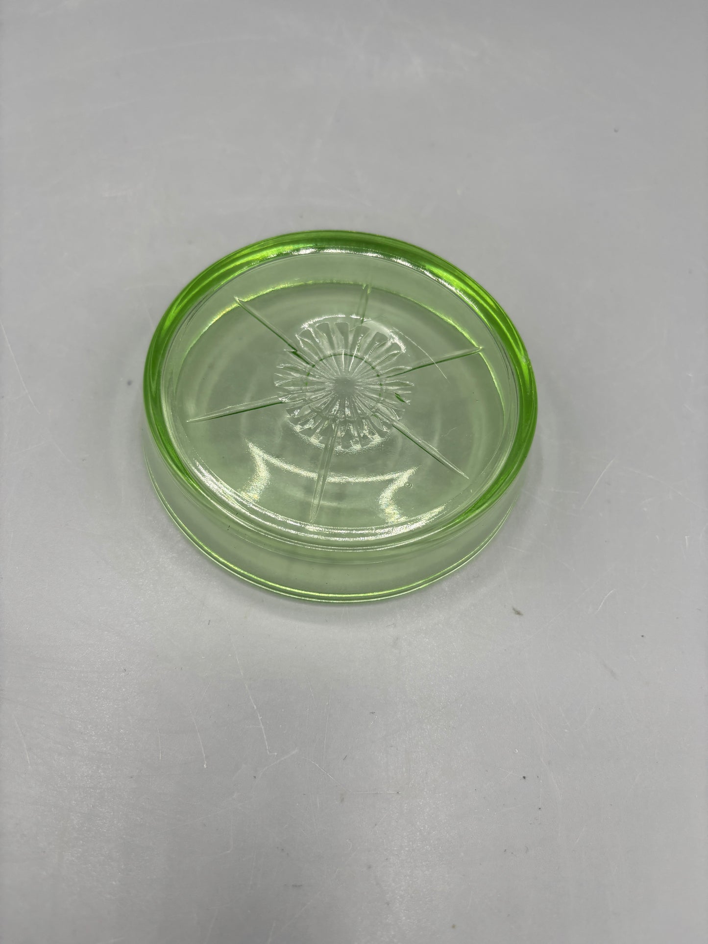 Vintage Federal Glass Uranium Coaster