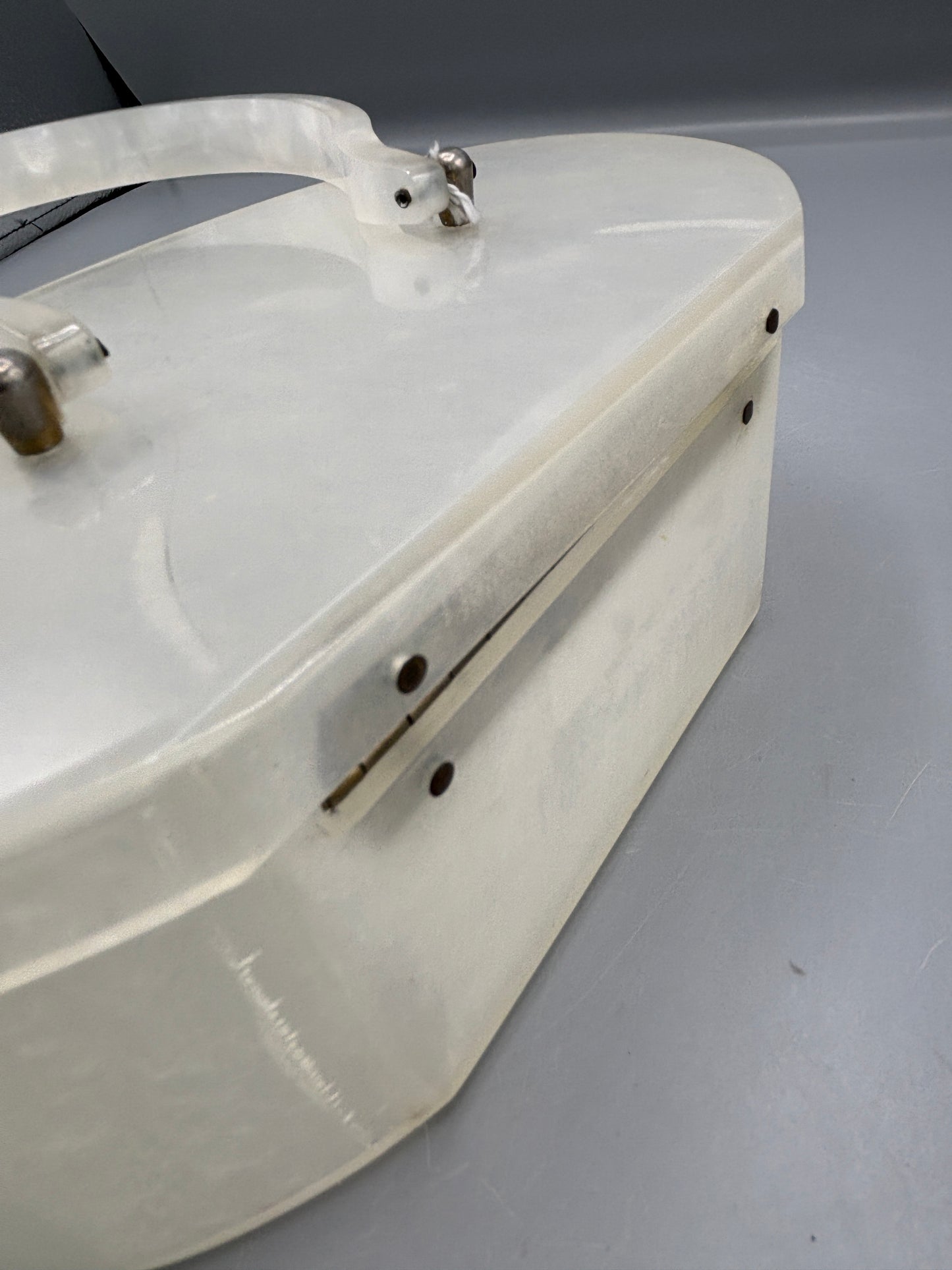 Vintage marbleized Lucite hard purse