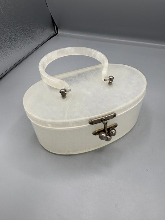 Vintage marbleized Lucite hard purse