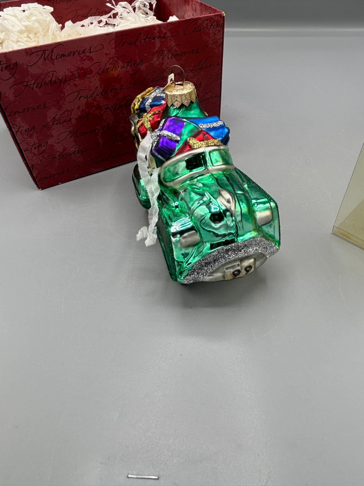 Vintage Hallmark blown glass ranch wagon