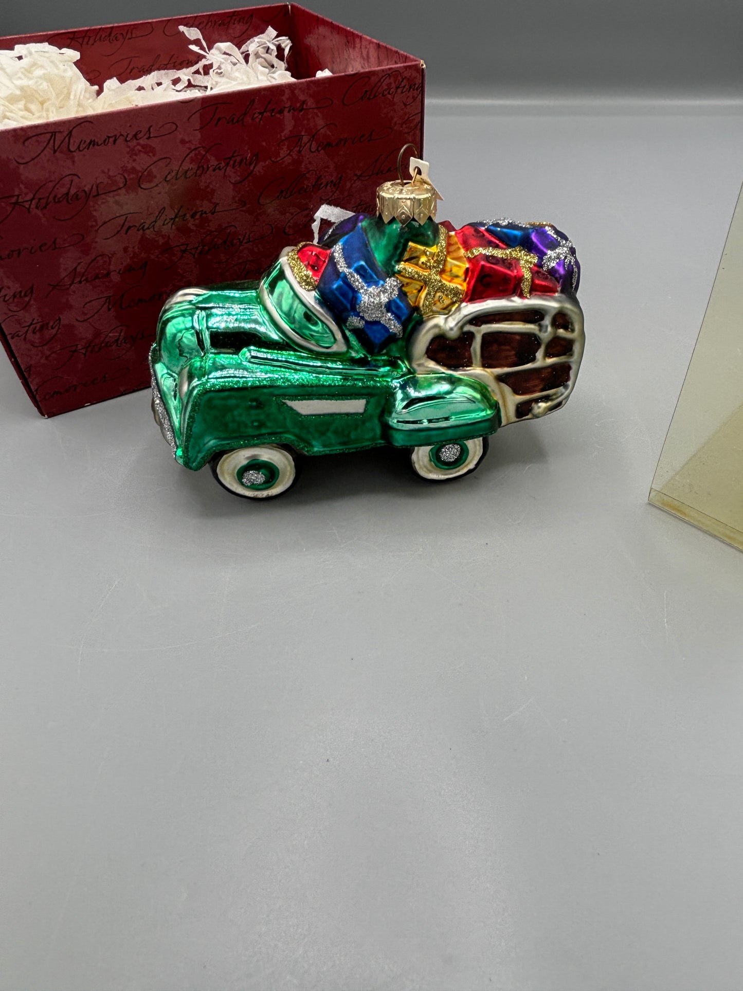 Vintage Hallmark blown glass ranch wagon