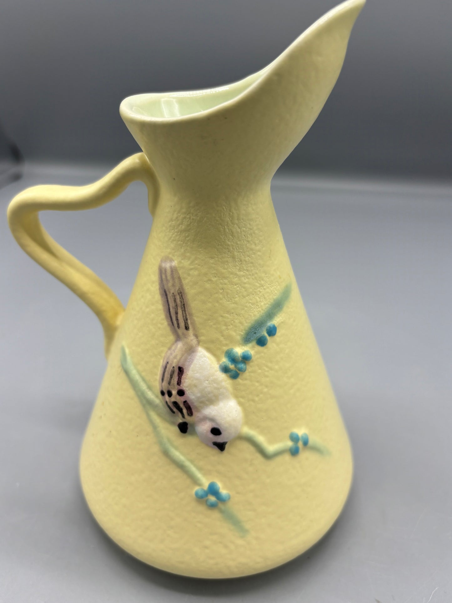 Yellow Hull art pottery Serenade pitcher