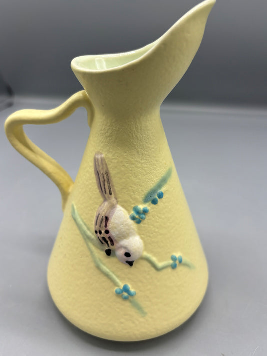 Yellow Hull art pottery Serenade pitcher