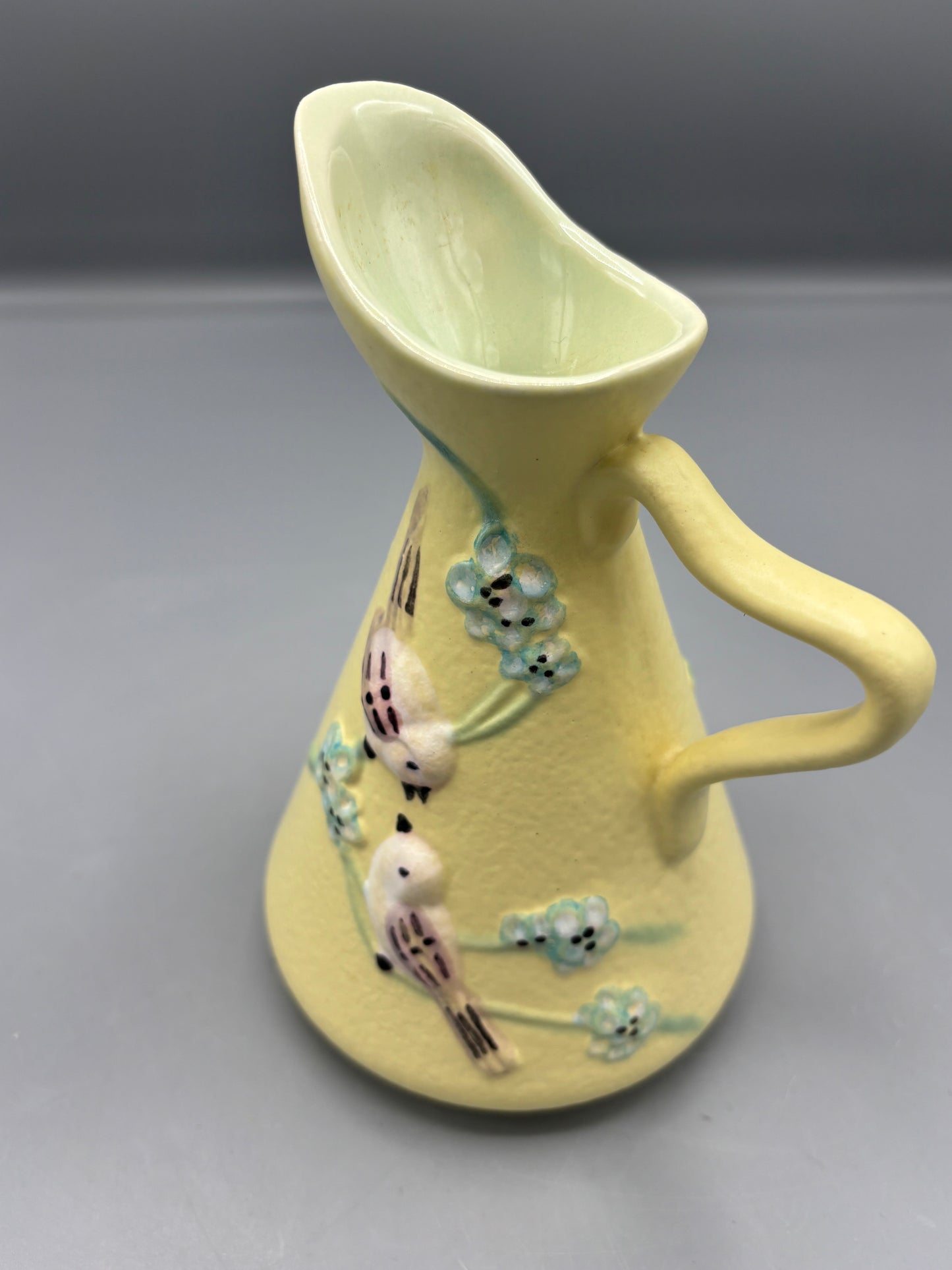 Yellow Hull art pottery Serenade pitcher
