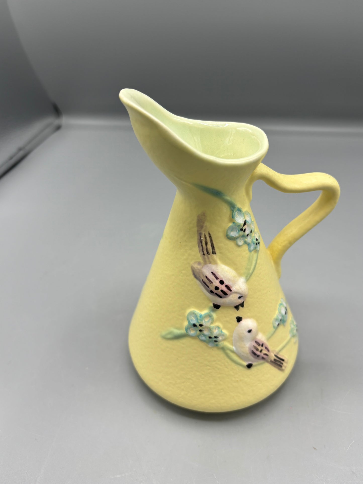 Yellow Hull art pottery Serenade pitcher