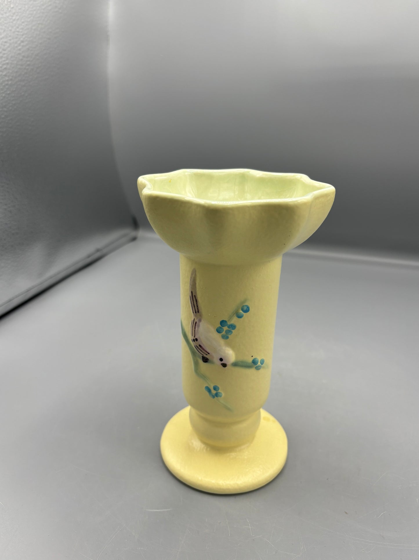 Yellow Hull art pottery vase
