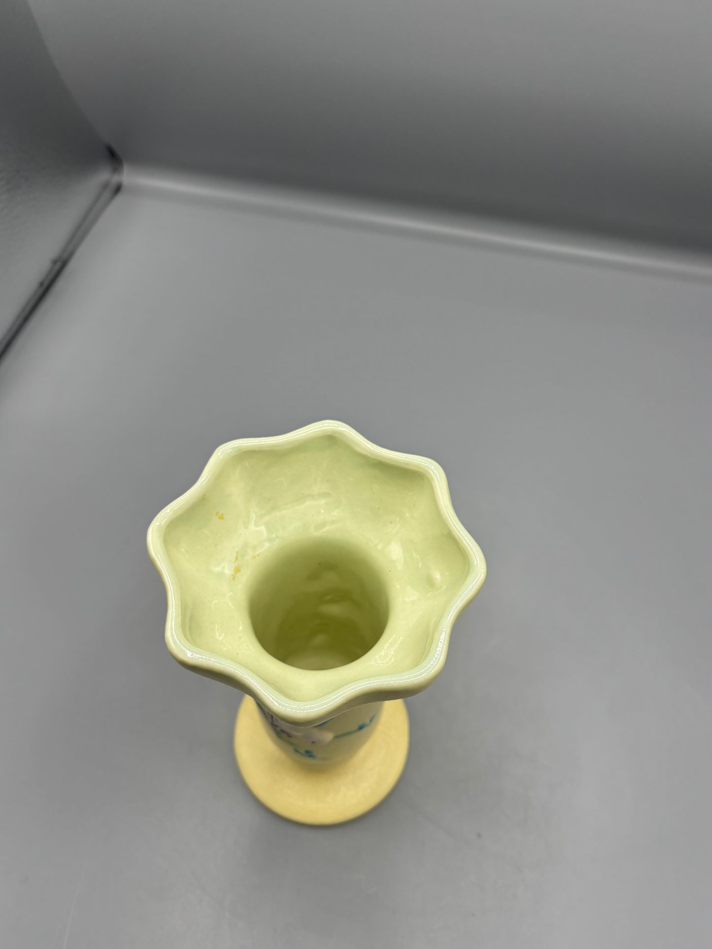 Yellow Hull art pottery vase