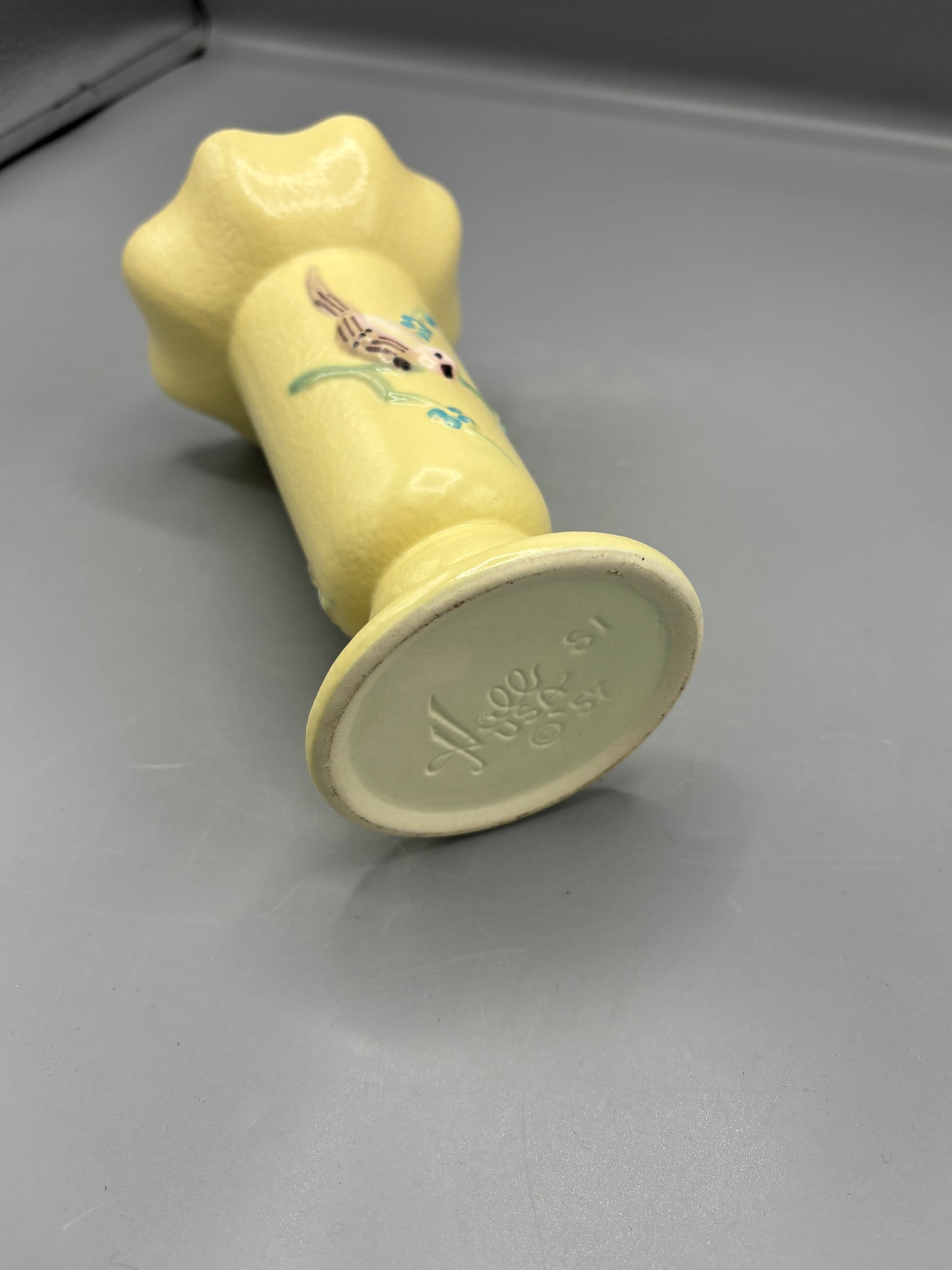 Yellow Hull art pottery vase