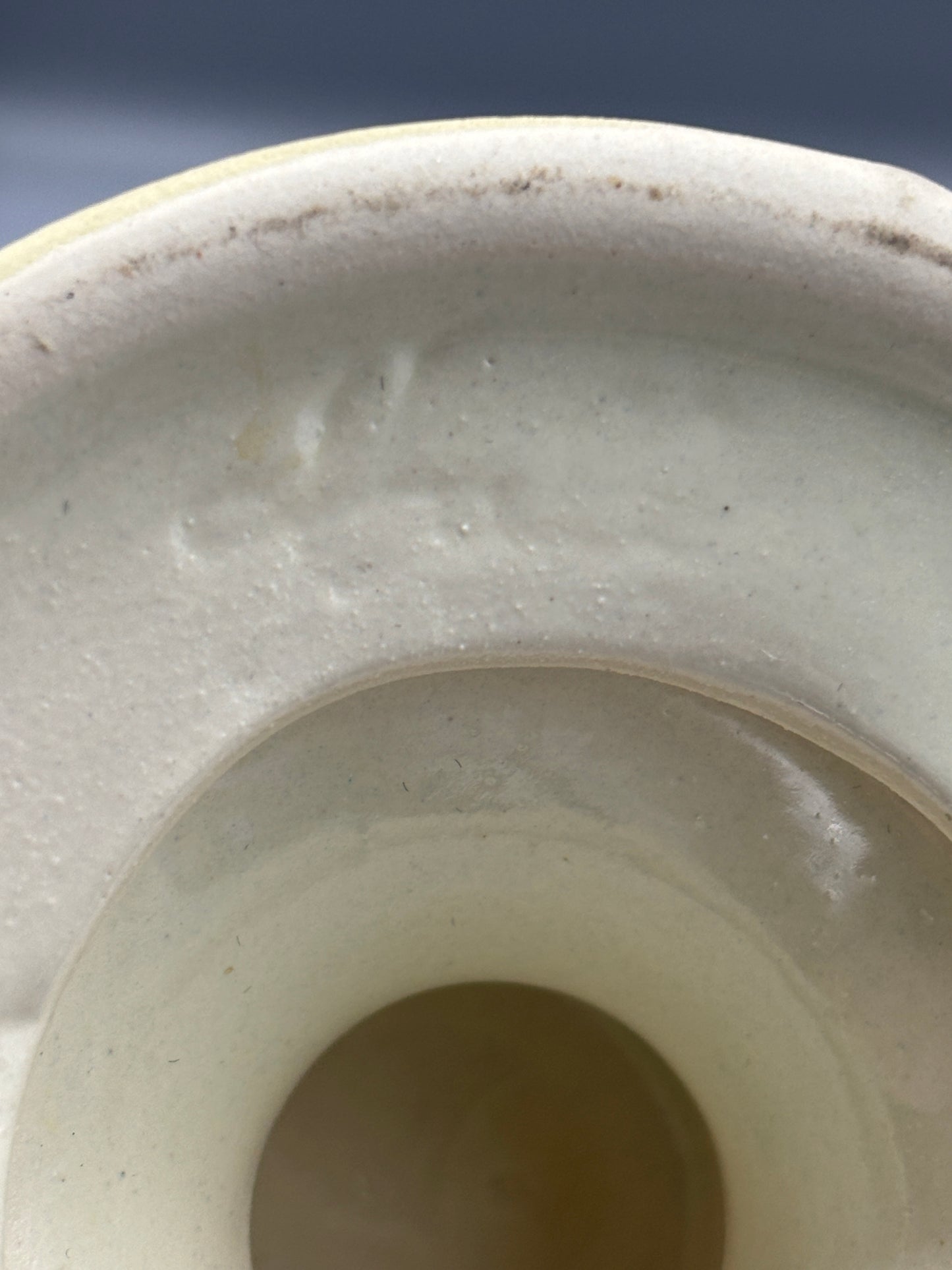 Yellow Hull art pottery Serenade pattern compote dish