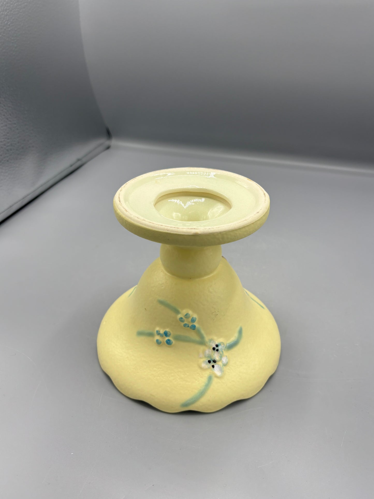Yellow Hull art pottery Serenade pattern compote dish