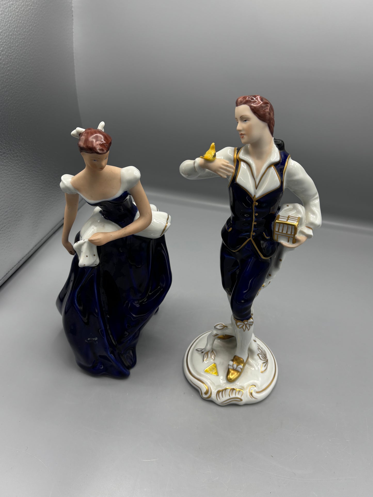 Pair of Royal Dux figures