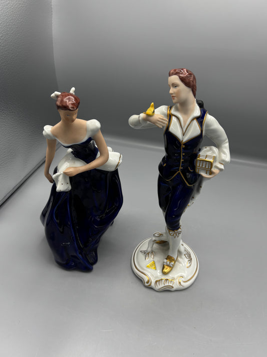 Pair of Royal Dux figures