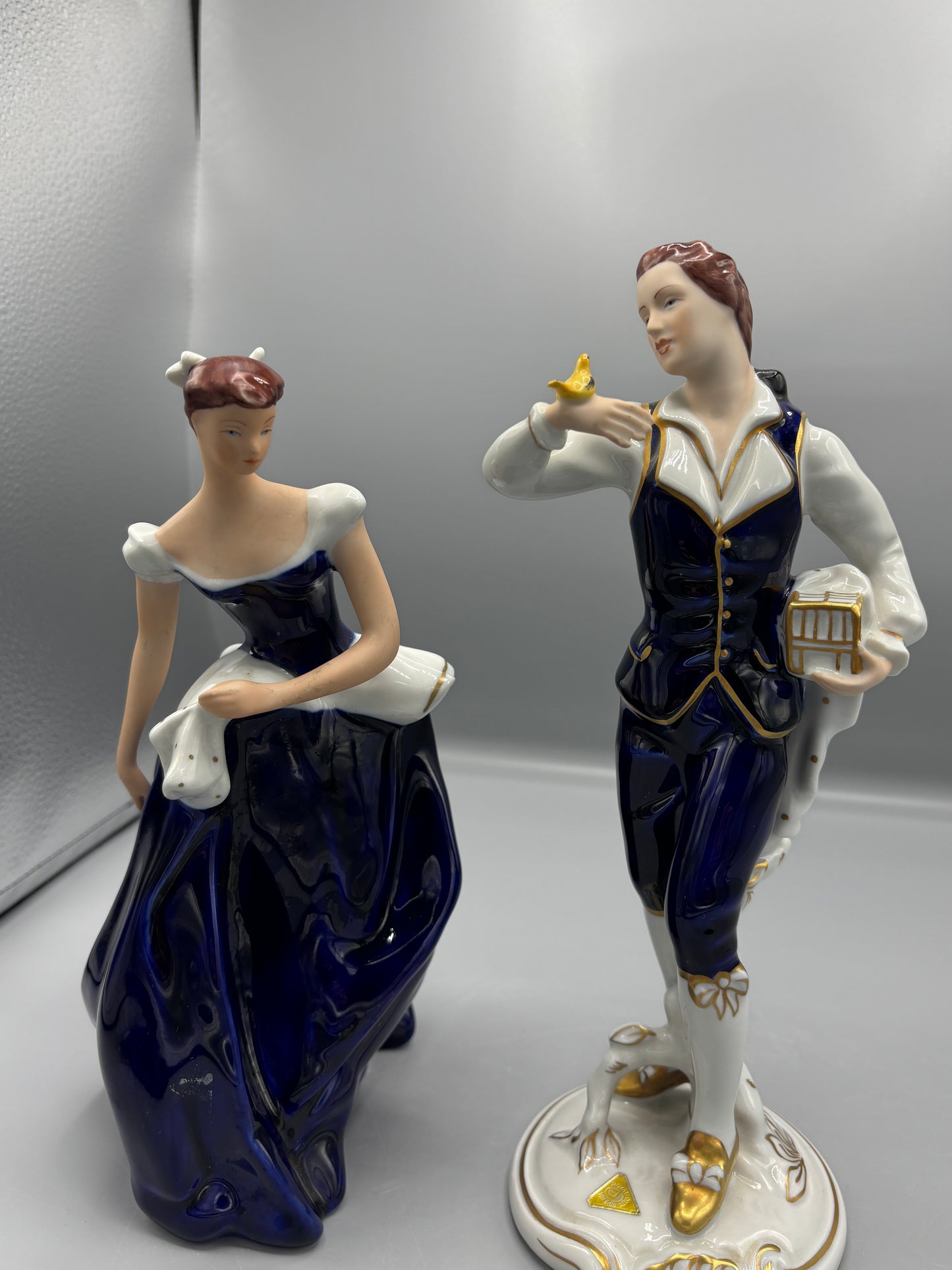 Pair of Royal Dux figures