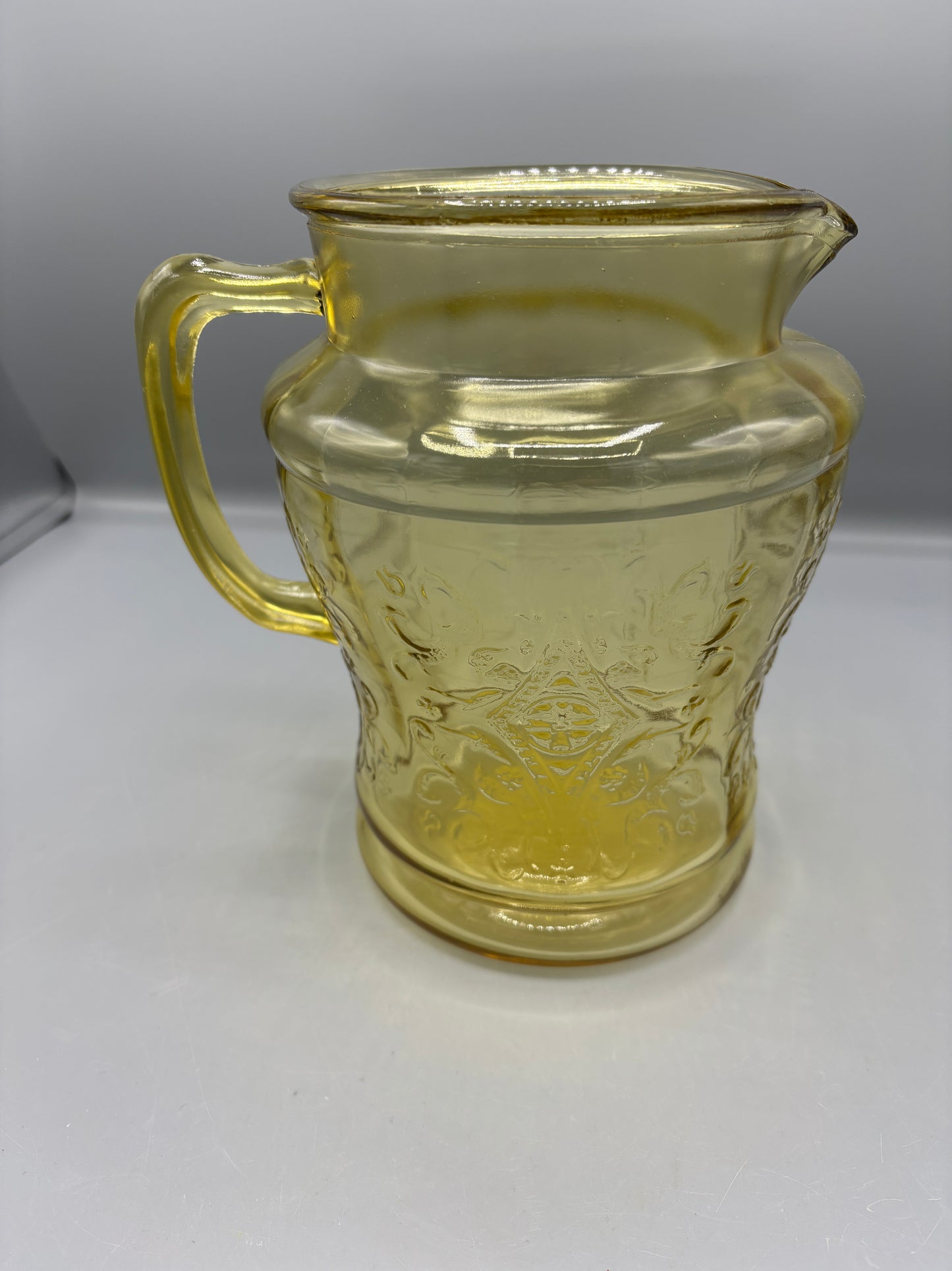 Amber glass Pitcher Amber Federal