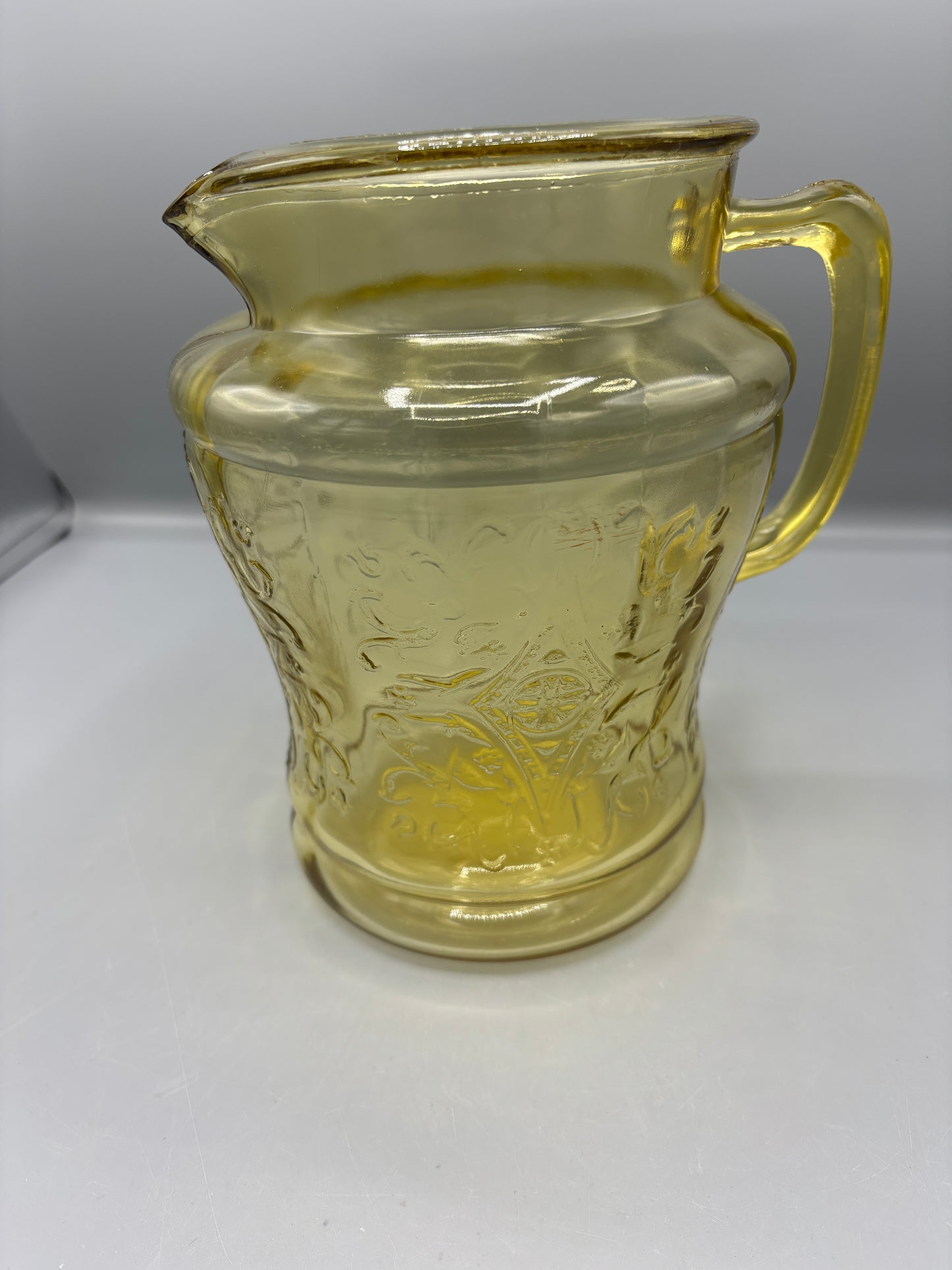 Amber glass Pitcher Amber Federal