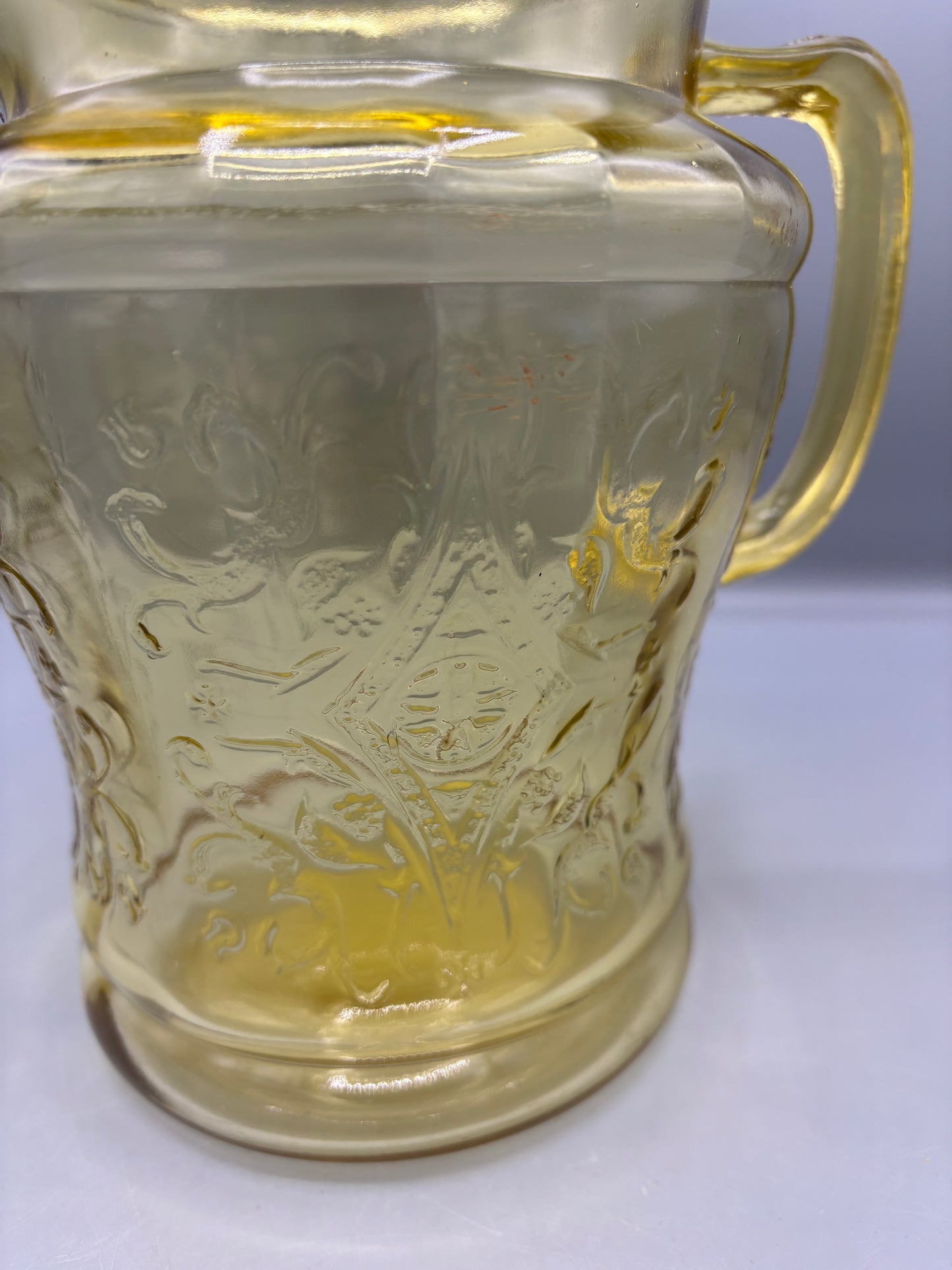 Amber glass Pitcher Amber Federal